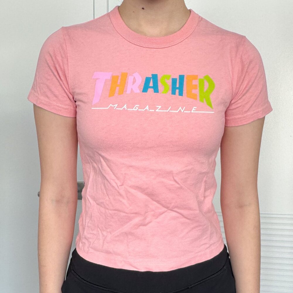 Hometown 70s Tone S/S Tee in pink — size 130 (XS)